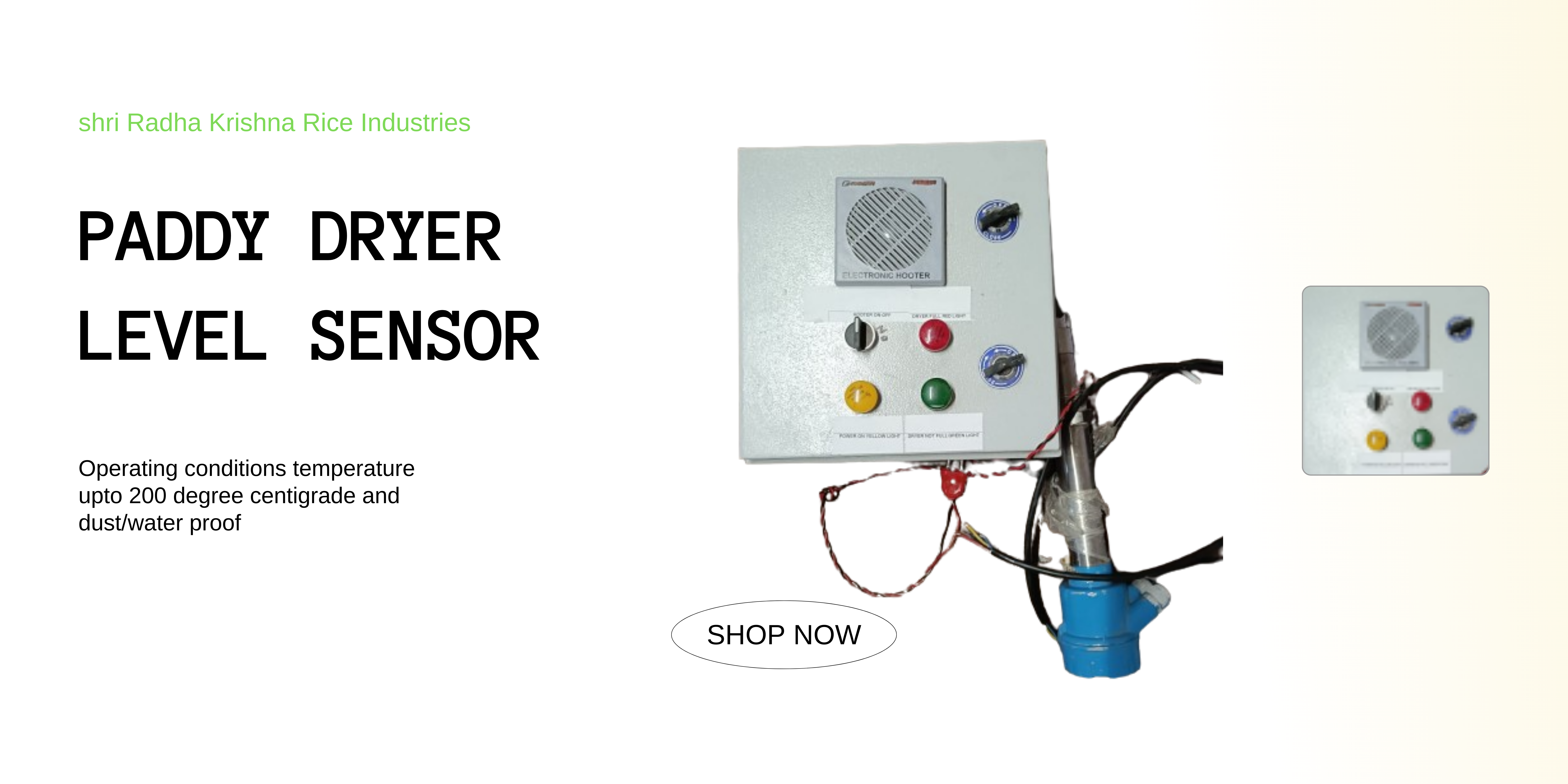 paddy dryer level sensor